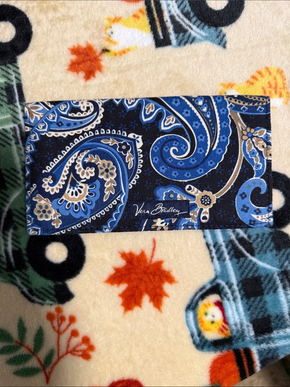 Vera Bradley Navy and Blue Paisley checkbook cover